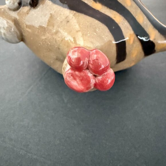 Rare Pamela Eisenmann Signed Puffy Dog Whimsical Piggy Bank Stoneware Folk Art - Picture 11 of 12